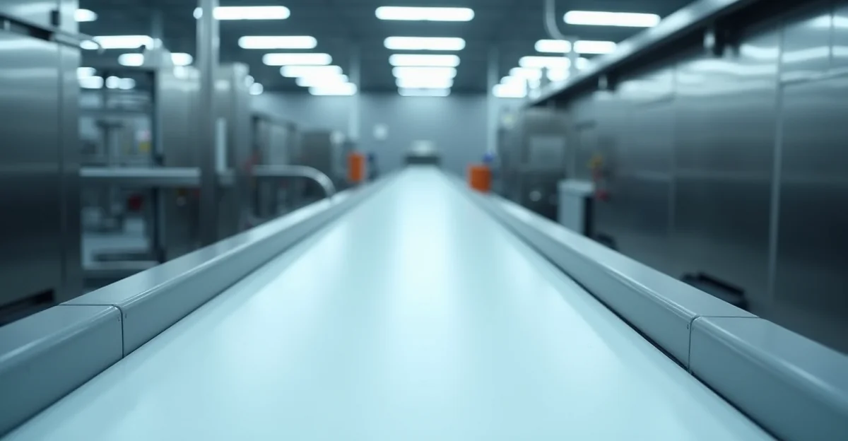 Banda modular en una planta de alimentos